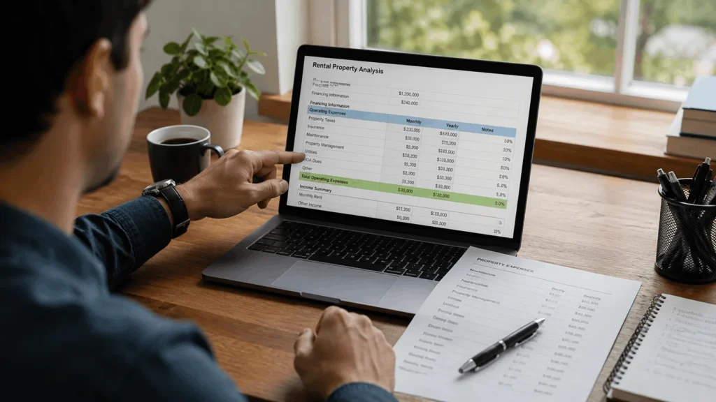 Running rental property numbers while learning how to start investing in real estate