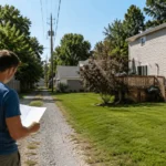Utility access path showing what an easement in real estate looks like on a property