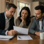 real estate agent explaining what is contingent in real estate to home buyers
