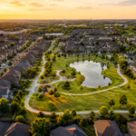 Aerial view of a planned unit development showing what a PUD looks like in real estate