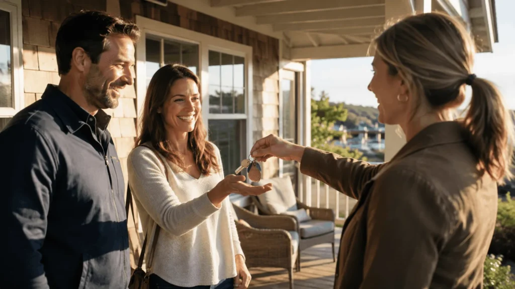 new owners closing on their second home purchase