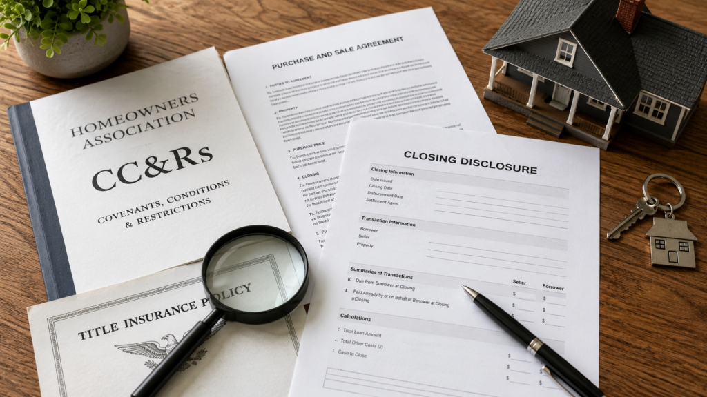 HOA documents and CC&Rs reviewed before purchasing a PUD real estate property