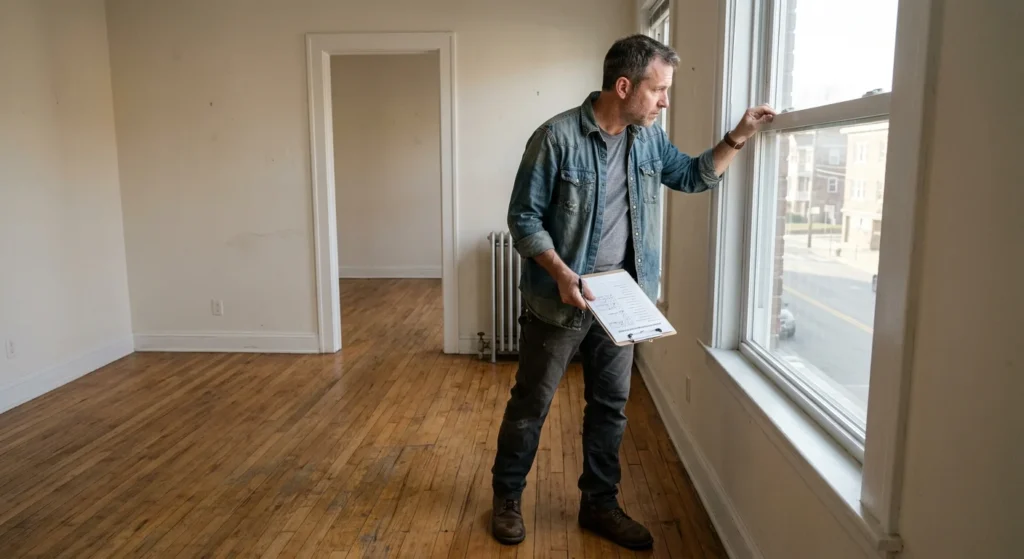landlord inspecting rental property under real estate naics code