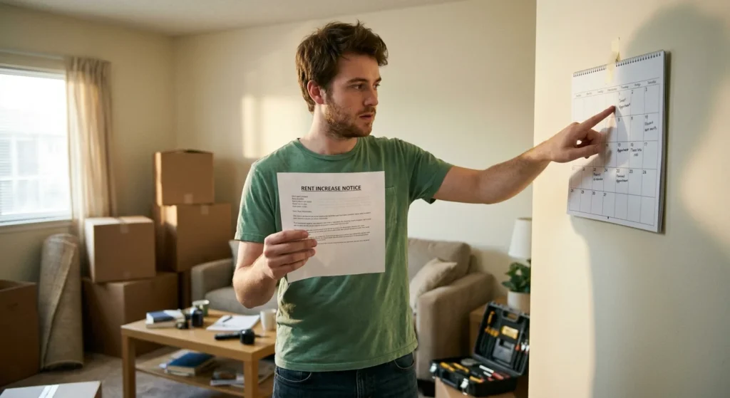 Tenant checking notice dates after asking can my landlord raise my rent $300