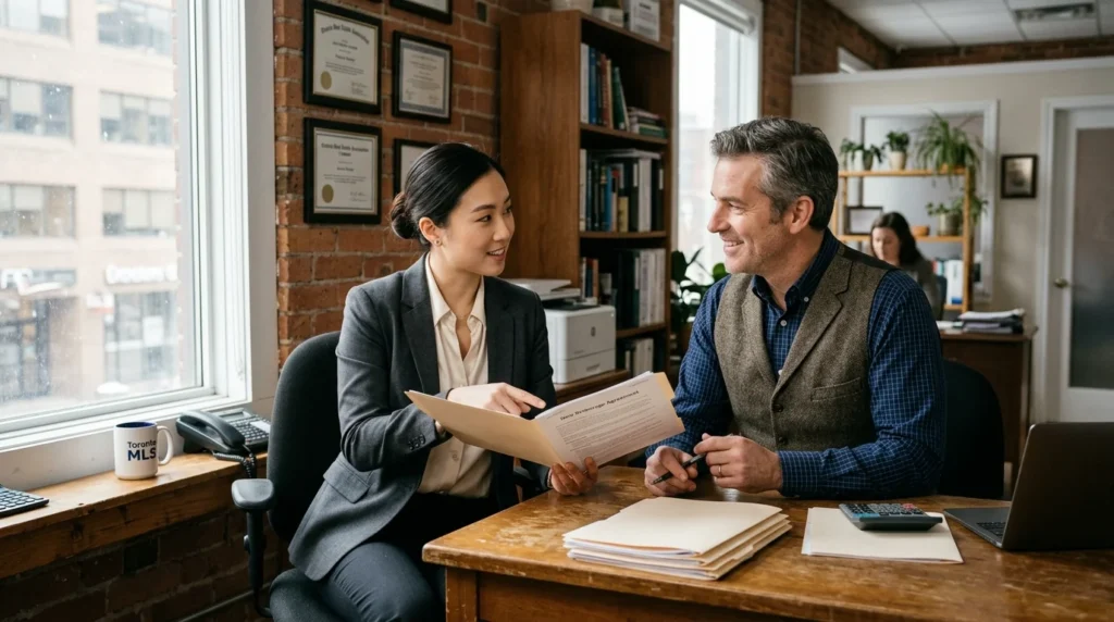 New agent meeting a broker after finishing a real estate agent course online