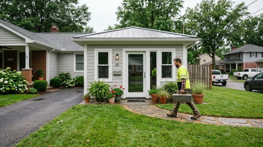 Garage conversion showing what is an ADU in real estate in its most affordable form